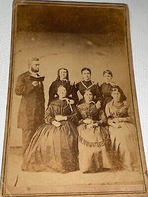 Rare Antique American Civil War Era Victorian Teacher! Pennsylvania CDV Photo US