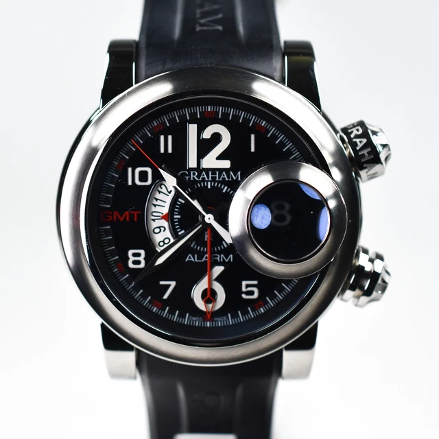 Graham Swordfish Grillo 46mm Stainless Steel 2SWASGMT.B01A $12050 Auto GMT Alarm Graham Swordfish Grillo 46mm Stainless Steel 2SWASGMT.B01A $12050 Auto GMT Alarm