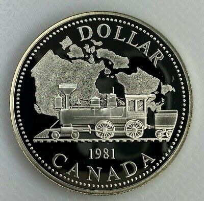 1981 Canada Cpr Centennial Proof Silver Dollar Coin
