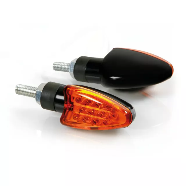 Par Intermitentes Para LED Moto Homologado Lentes Naranja Indicador de Dirección