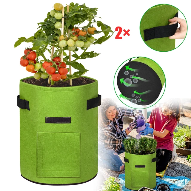 38L Pflanztasche Kartoffelsack Kartoffel Pflanzsack Grün Pflanzbeutel Plant