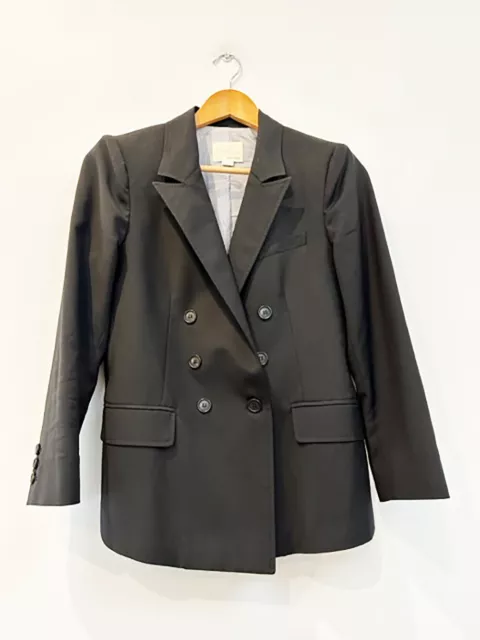 Designer Boy Band Of Outsiders Size 10 Black Wool Stunning Women's Jacket