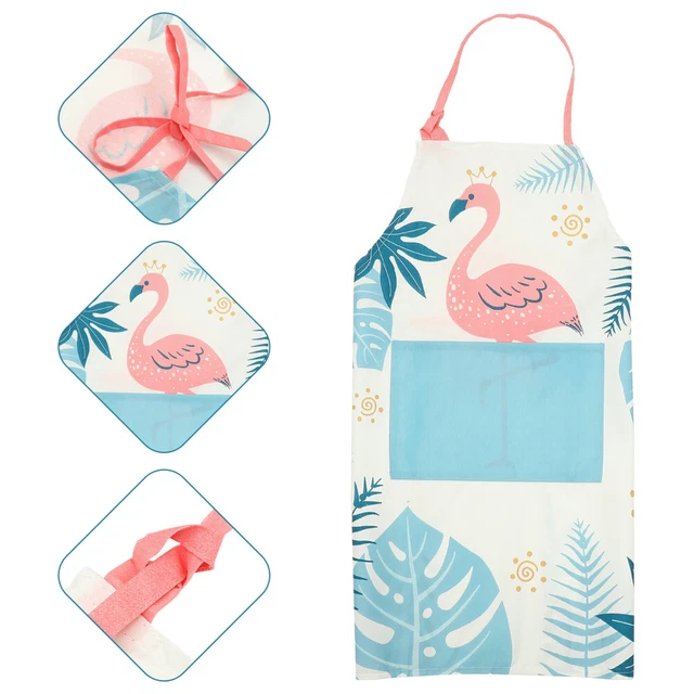 Delantal de cocina hojas de flamenco delantal de cocina ajustable para mujer chef