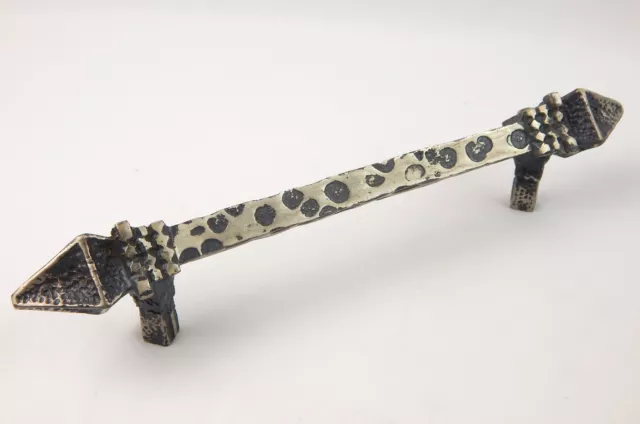 Large 12" Gothic Pointed Spear Head Cast Iron Door Handle Pull Castle Mansion