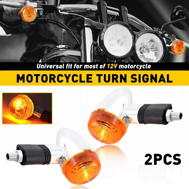 Motorcycle LED Bullet Blinker Brake Turn Signal Tail Light Amber 12V For Suzuki