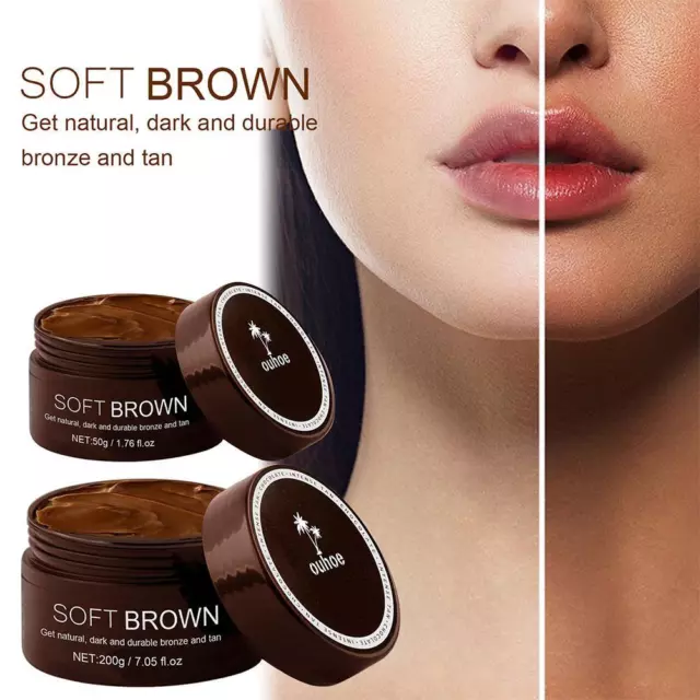 Loción bronceador natural crema facial autobronceador corporal crema bronceador sin sol~