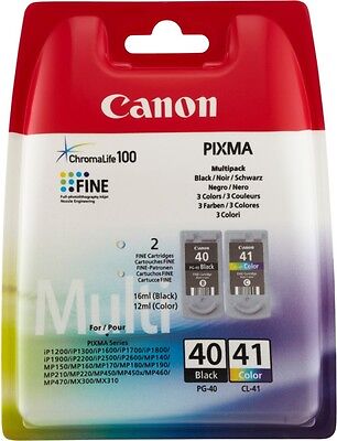 Cartucce 0615B0 PG-40 Nero + CL-41 Colore Originale per Canon iP 1600