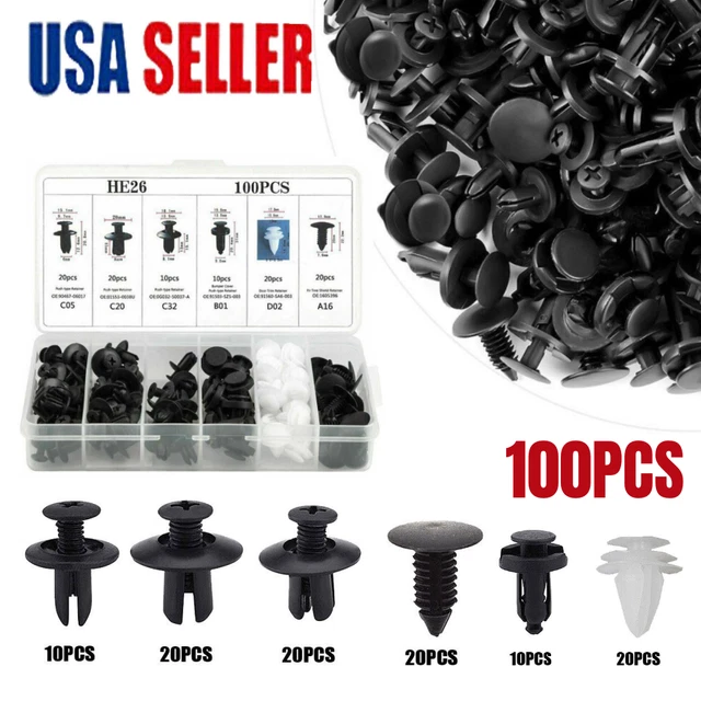 Retainer Clips Body Bumper Rivet FENDER Trim Molding Push Pin Clip Assortments-