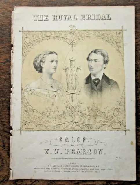 1863 Royal Bridal Victorian Music Robertson Griffiths Edward VII Alexandra RARE