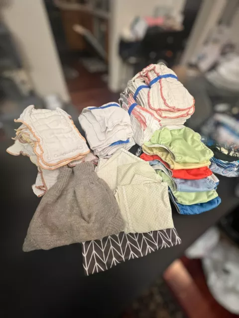 Huge Cloth Diaper Lot - 81 Covers & 100+ Inserts Alva Baby  And Many Others 3