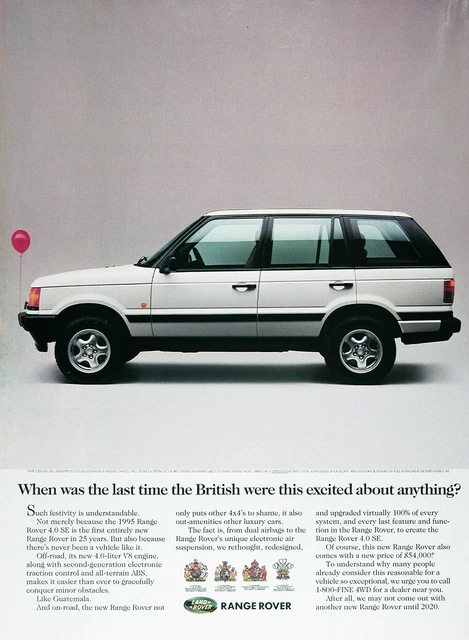 1995 RANGE ROVER 4.0 SE Lot (3) Genuine Ads ~ EXCITED BRITISH ~ FREE SHIPPING!
