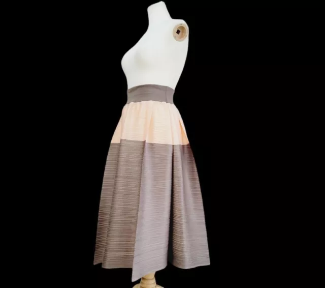 PLEATS PLEASE ISSEY MIYAKE  long Skirt Size 3 Pink Gray polyester free shipping