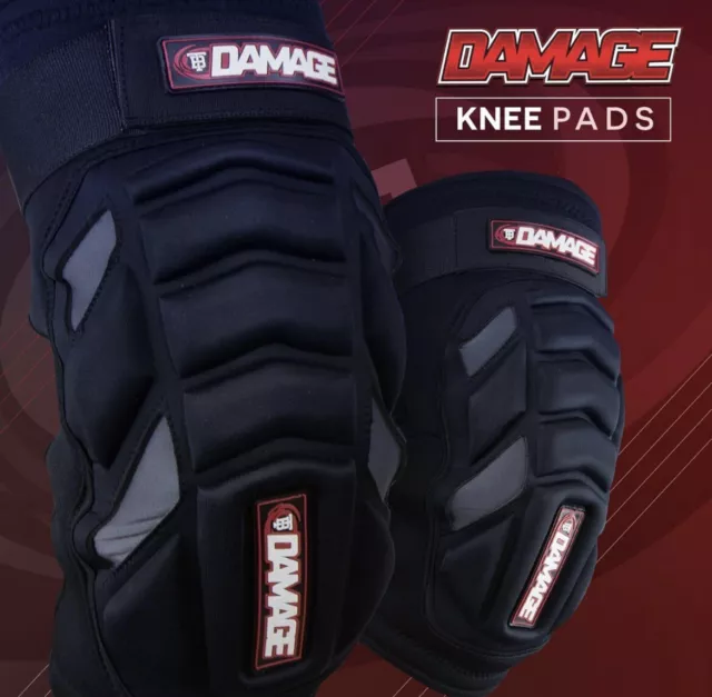 Paintball Knee Pads Virtue Tampa Bay Damage Black Size S/M New Never Worn