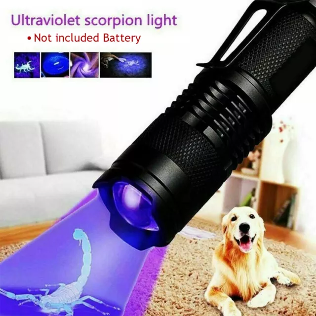 Small UV Ultraviolet LED Flashlight Blacklight Pocket Light Lamp Torch Detector