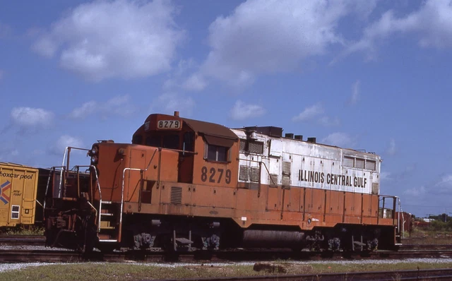 Original Slide ICG Illinois Central Gulf GP10 #8279 - Jackson MS 1986