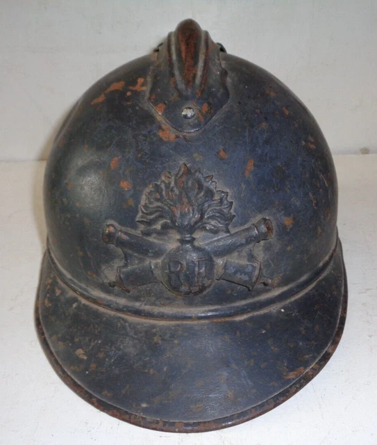 Helm Adrian Modell 15 Der ' Artillerie, Farbe -blau Horizon. Frankreich. WW.1