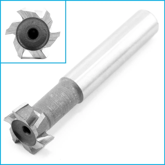 16mm x 5mm T Slot Milling Cutter HSS 6 Flute Mill End Metalwork Cutting Tool