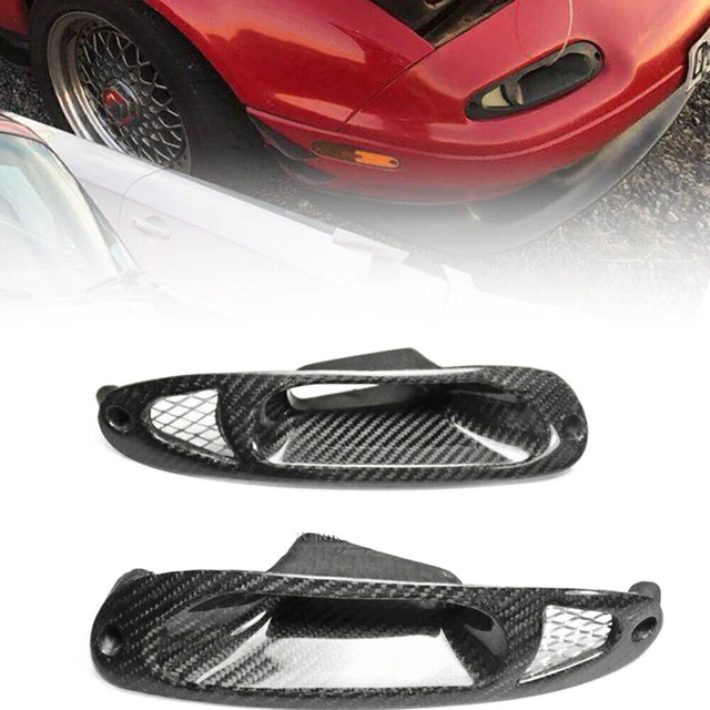 2pcs Black Front Turn Singal Indicator Air Intake Cover Kit For Mazda MX5 Miata