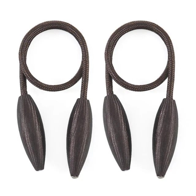 2pcs Curtain Tiebacks Tie Olive Holdbacks Decorative Buckle Clips (Brown) FS2#