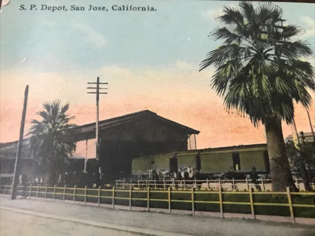 Southern Pacific RR Depot, San Jose CA Santa Clara Co. Unposted Palm Tree 2