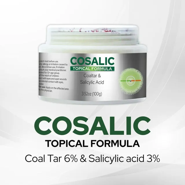 Coal Tar Salicylic Acid (Cosalic) - [100gm / 3.52oz] (Pack of 1 - Pack of 10). 2