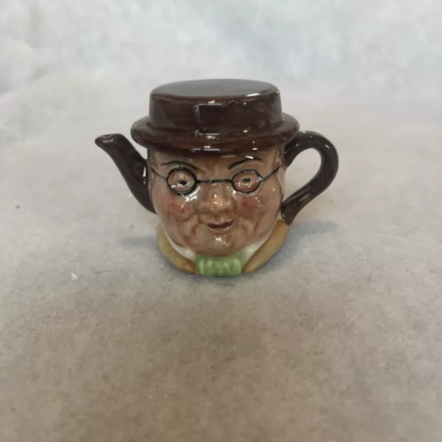 Artone Small Character Toby Jug Two Face Tea Pot Hand Painted England