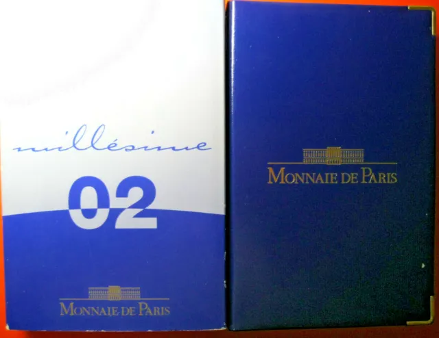 France. Coffret euro BE / Proof, 8 pièces 1 cent à 2 euro 2002. FDC