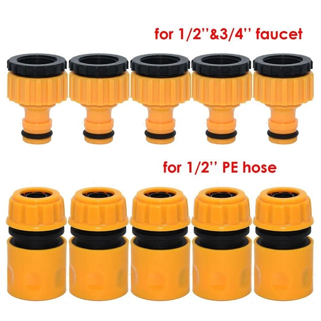3/41/2 Schlauch Wasserhahn Gewinde Rohr Anschluss Adapter Quick-Fitting Gärten