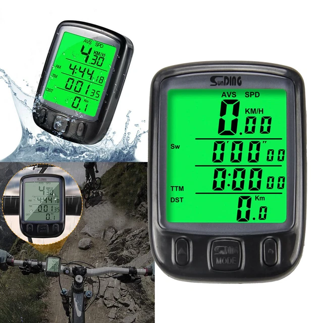 BIKE WIRED LCD Digital Speedometer Bicycle Computer Odometer Waterproof