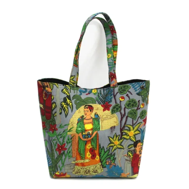 Borsa a tracolla per lo shopping in cotone, borsa Frida Market, borsa tote...