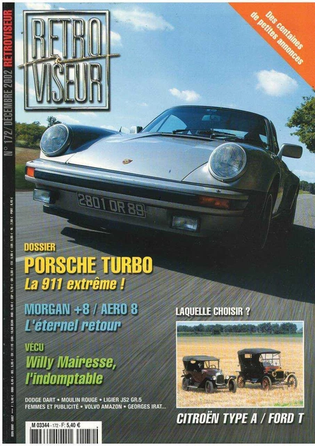 Magazine RETRO VISEUR - Porsche Turbo N°172 - Décembre 2002