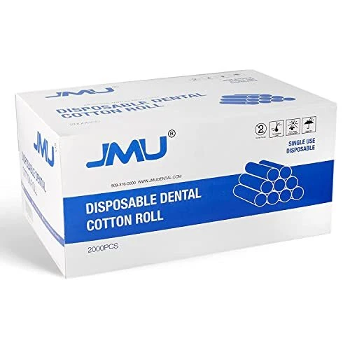 Dental Cotton Rolls 2000 Pcs 1.5 Rolled Cotton Non-Sterile High Absorbe...