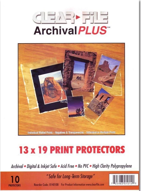 Archival Plus Print Bags 13X19 Pkg 10 - Crystal Clear Protective Bags for your a