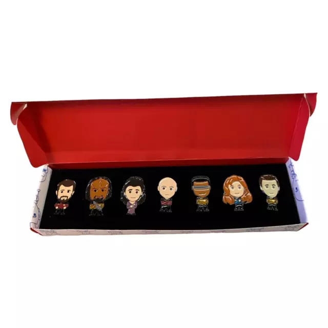 Star Trek Next Gen 7x Pin Badge Set Eaglemoss