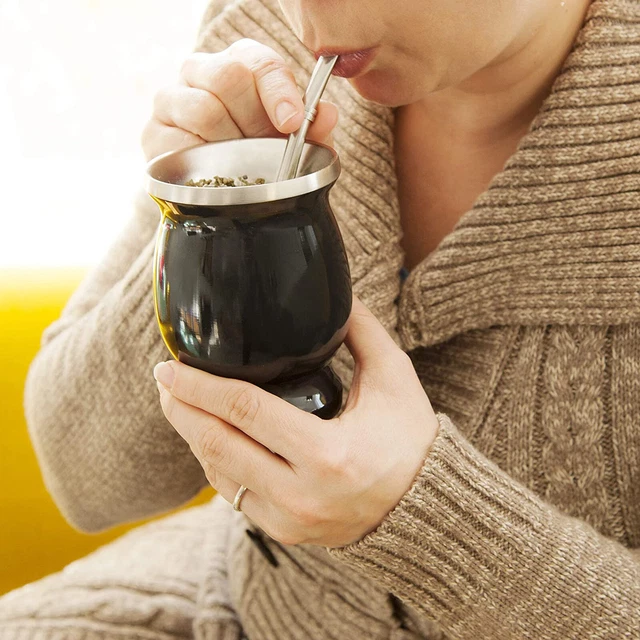 bürste Mate Tee tasse Yerba Mate Cup Yerba Mate Kürbis-Set Bombilla Stroh
