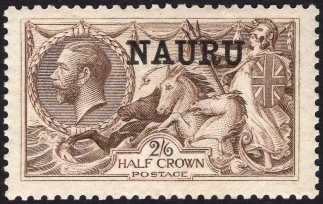 NAURU-1919 2/6 Pale Brown.  A superb lightly mounted mint example Sg 25