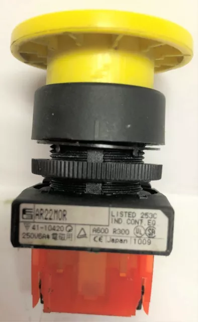 Fuji Electric AR22MOR YELLOW Push Button Switch # 12675