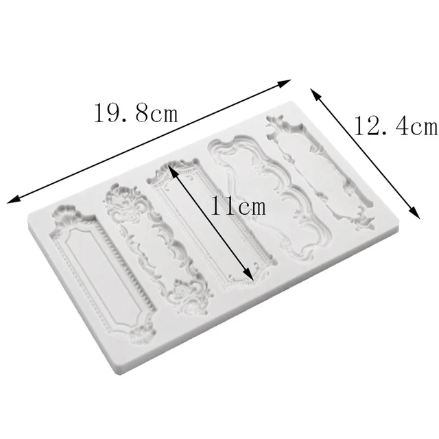 DIY Frame Style Sugar Craft Silicone Moulds Cake Decor Baking Accessory