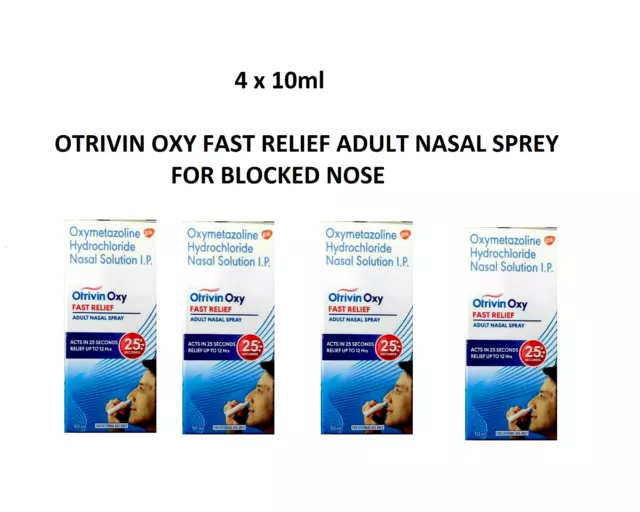 12 X Otrivin Adulte Spray Nasal Gouttes 10 ml Soulagement du Nez