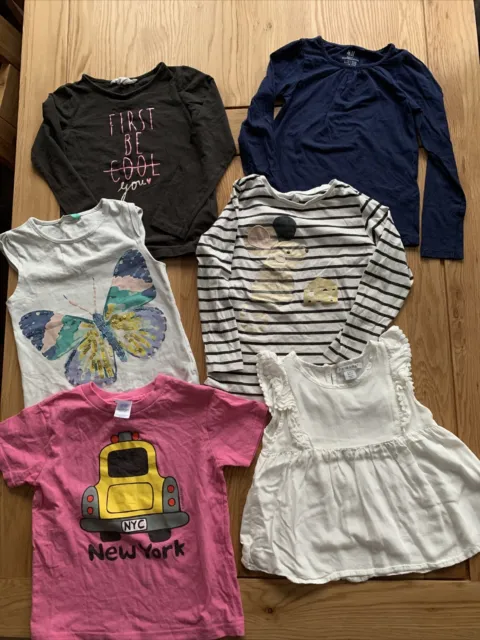 girls tops bundle 6 items age 5-6