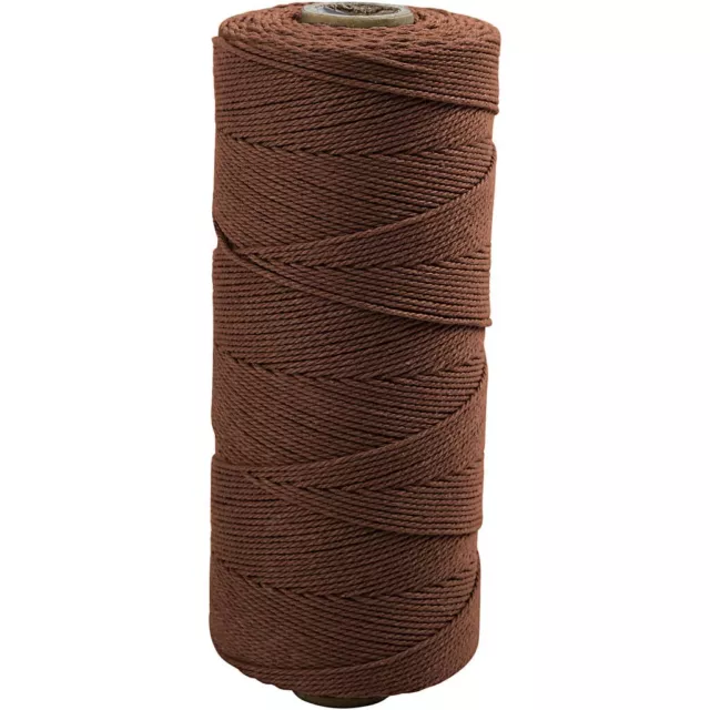 Cotton Twine, L: 320 m, Thickness 1 m, Brown, Thin Quality 12/12, 25 (US IMPORT)