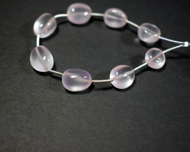 A++ Natural Light Pink Rose Quartz Oval 5.5" Gemstone Loose Beads Jewelry Making
