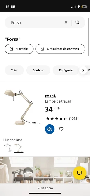 Lampe de bureau ikea d'occasion - Ameublement