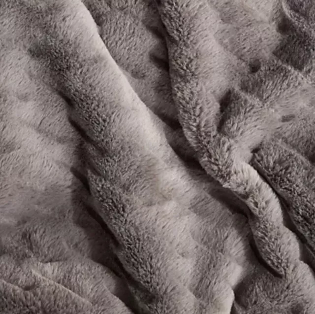K by Kelly Hoppen lancio in pelliccia finta tratteggiato. Grigio. NUOVO COME. CTRL £66.