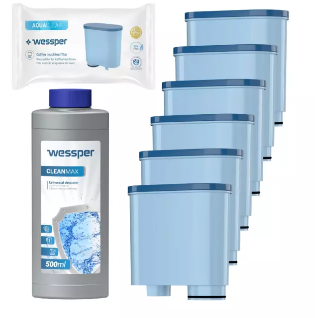 6x Filtre à eau pour Saeco Philips remplacement de CA6903/10 + détartrant 500ml