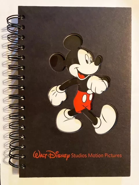 Walt Disney Studios Motion Pictures Mickey Mouse Black Spiral Notebook NEW!