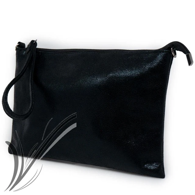 Borsetta nera tracolla donna borsa pochette elegante scamosciata da cerimonia