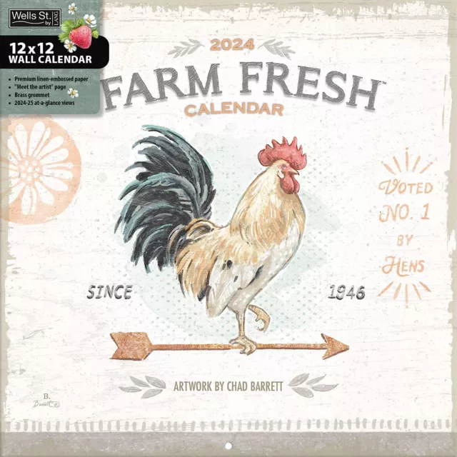 FARM FRESH 2024 Wall Calendar Brand New 01745 14.95 PicClick