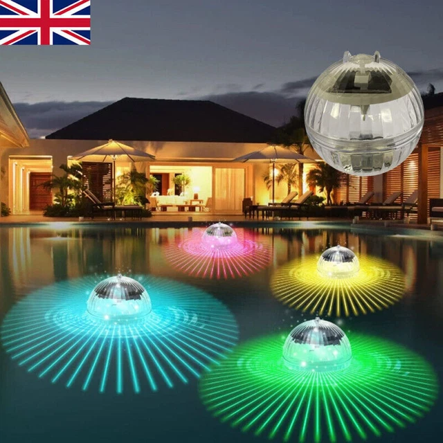SOLAR LED FLOATING Light Underwater Swimming Pool Spa Garden Color ...