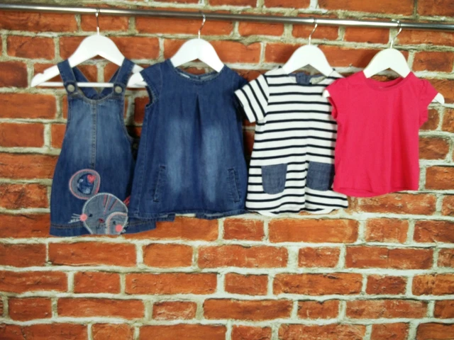 Baby Girls Bundle Age 6-9 Months Next Mothercare Dress Pinafore Top Stripe 74Cm